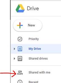 picture of Google Drive Shared with me