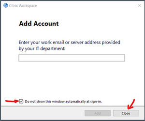 Citrix Add Account