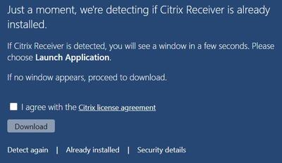 Citrix Already Installed